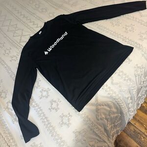 Woodland Moisture Wicking Black Long Sleeve Shirt